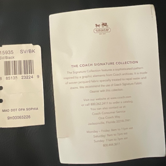 COACH Madison Dotted Op Art Sophia Satchel Bag. - Picture 5 of 7